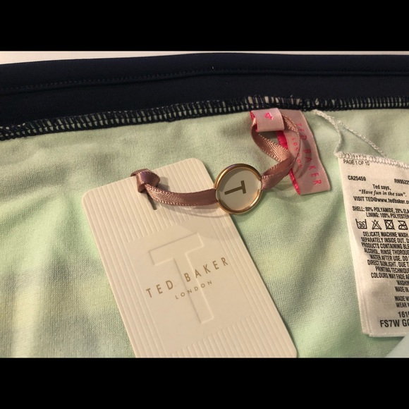 Ted Baker Tribal Striped Bikini Bottom sz 10 (4) - Picture 7 of 8